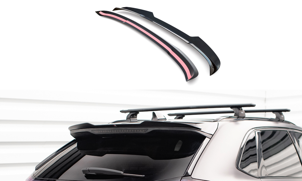 Maxton Design Spoiler CAP passend für Ford Edge Mk2 schwarz Hochglanz
