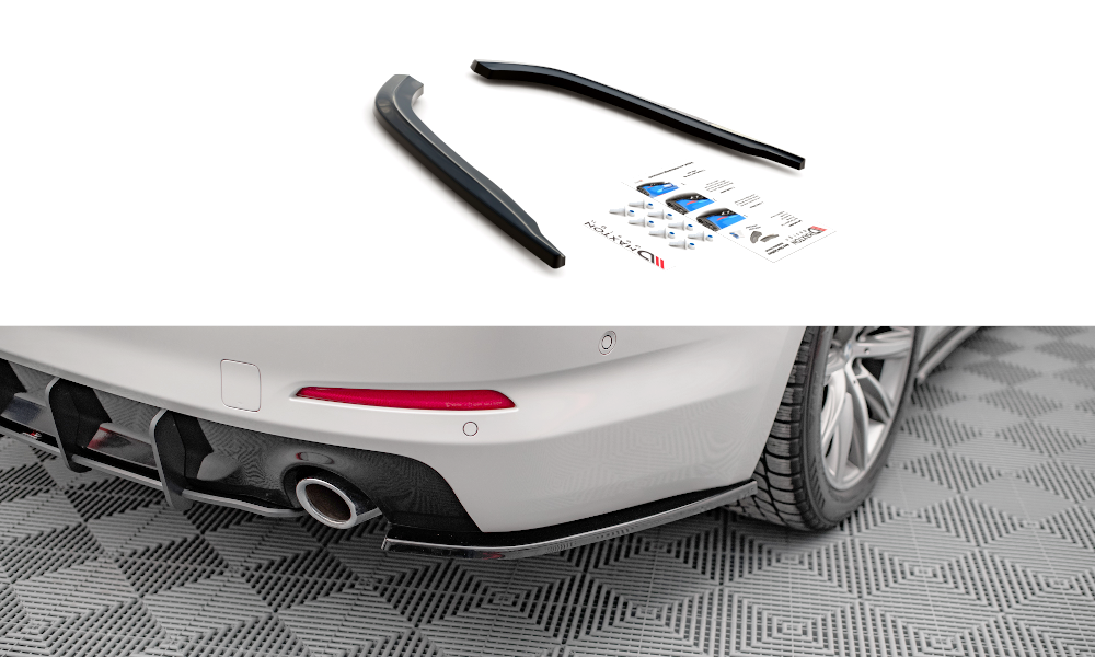 Maxton Design Heck Ansatz Flaps Diffusor passend für BMW 5er G30 / G31 schwarz Hochglanz