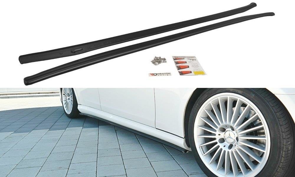 Maxton Design Seitenschweller Ansatz für Mercedes CLS C219 55AMG schwarz matt