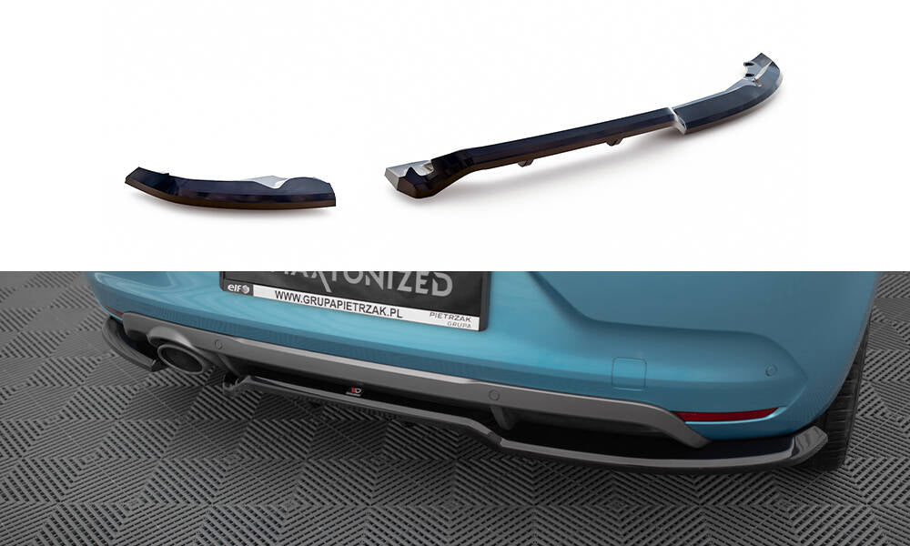 Maxton Design Street+ Mittlerer Diffusor RACE passend für Renault Clio R.S. Line Mk5 schwarz Hochglanz