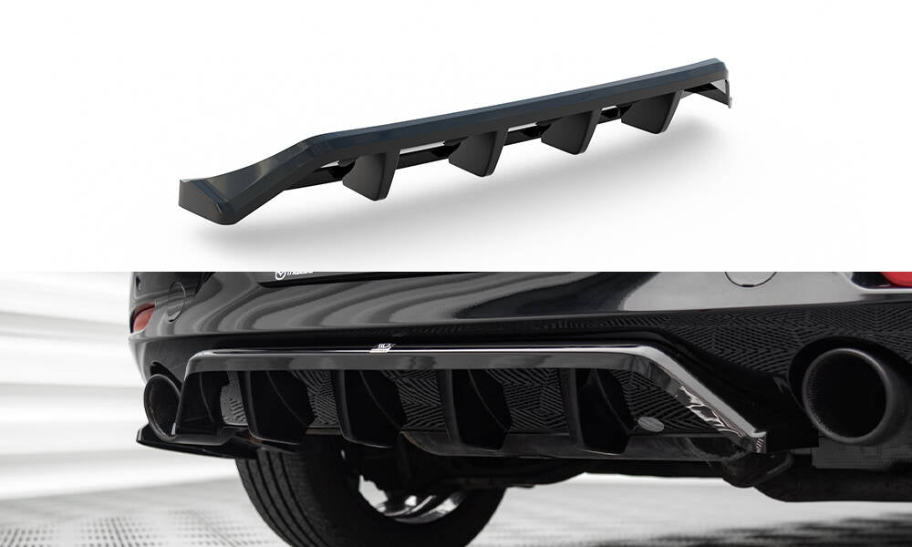 Maxton Design Street+ Mittlerer Diffusor RACE passend für Mazda 3 Mk4 schwarz Hochglanz