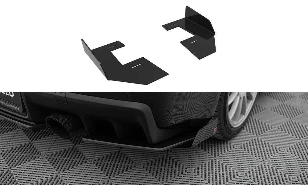 Maxton Design Hintere Seiten Flaps passend für Mitsubishi Lancer EVO X schwarz Hochglanz