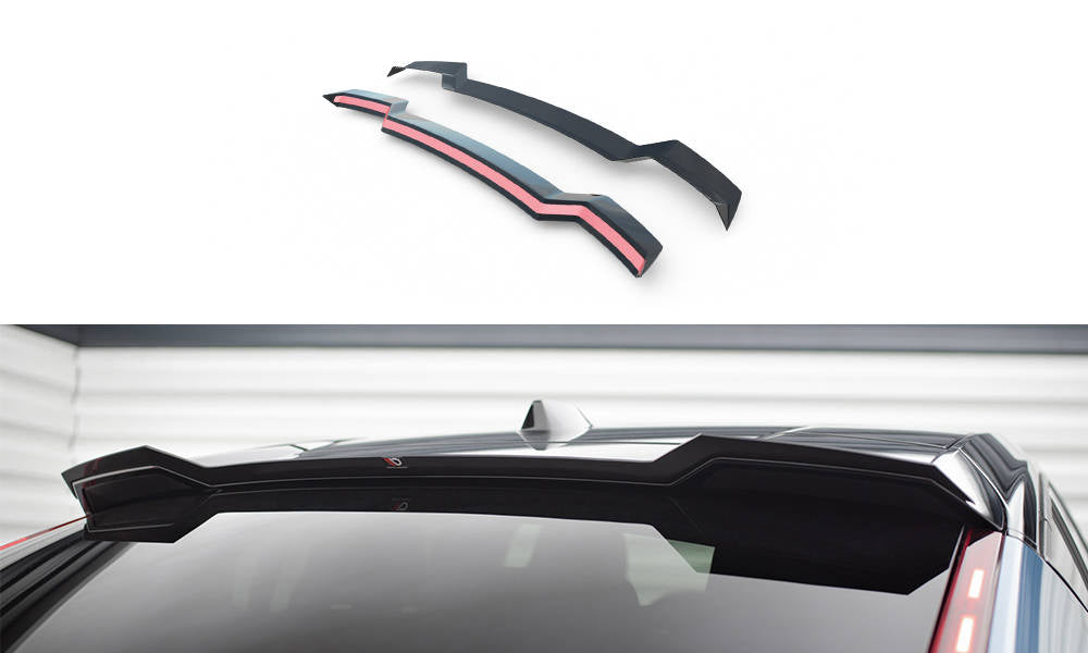 Maxton Design Spoiler CAP passend für Volvo C40 Mk1 schwarz Hochglanz