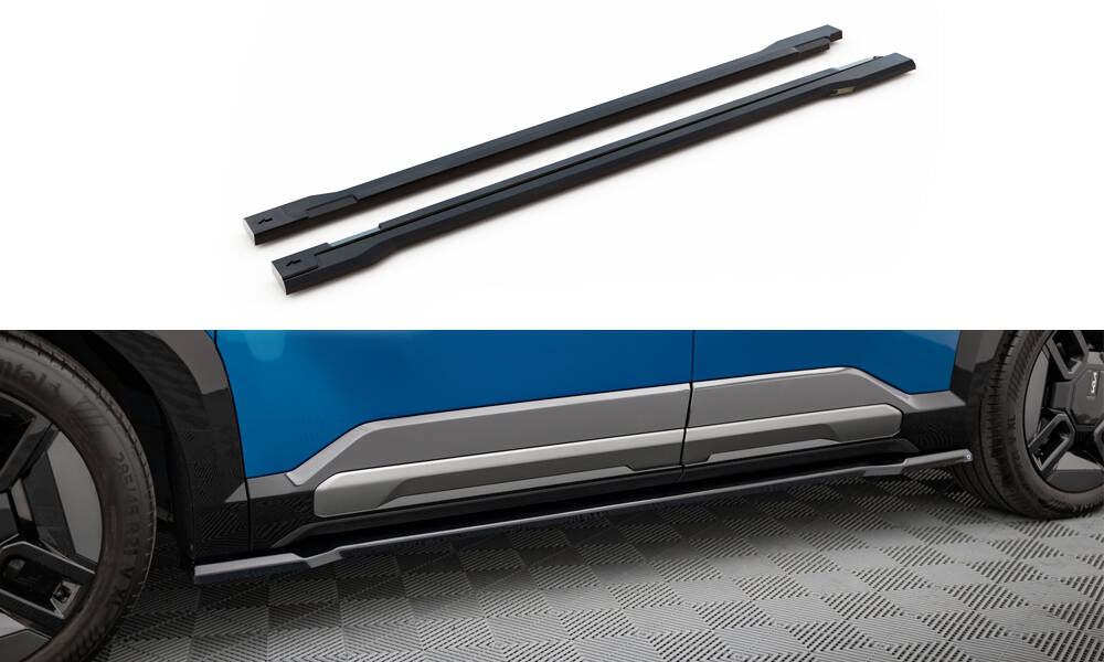 Maxton Design Street+ Seitenschweller Leisten passend für Kia EV9 GT-Line Mk1 schwarz Hochglanz
