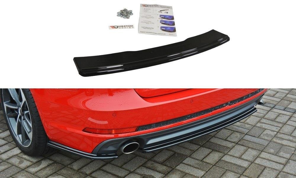 Maxton Design Heckansatz Audi A4 B9 S-Line schwarz Hochglanz für Audi A4