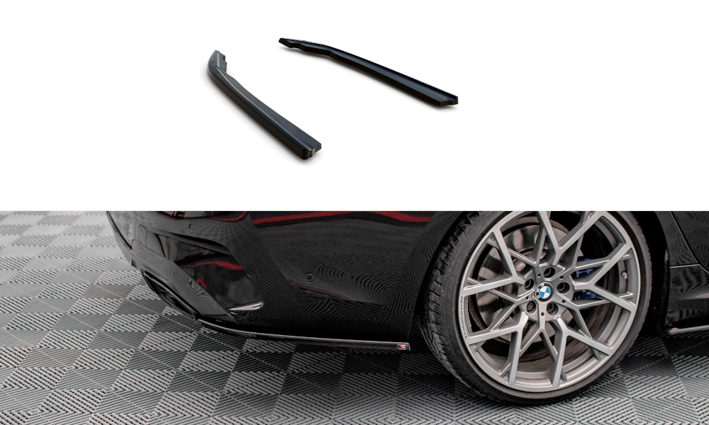 Maxton Design Heck Ansatz Flaps Diffusor V.4 passend für BMW M340i G20 / G21 schwarz Hochglanz