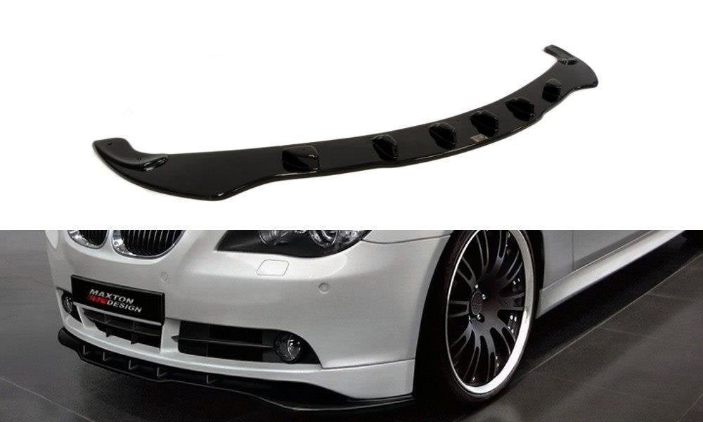 Maxton Design Street+ Spoilerlippe Front Ansatz passend für BMW 5er E60 / E61 (vor Facelift) schwarz Hochglanz
