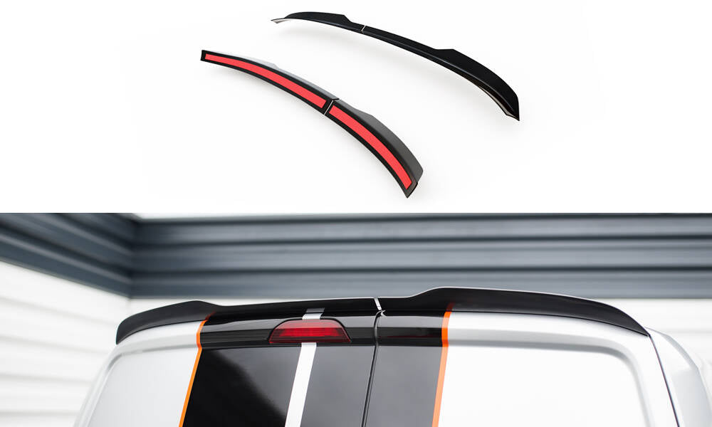Maxton Design Spoiler CAP passend für Ford Transit Courier Mk1 schwarz Hochglanz