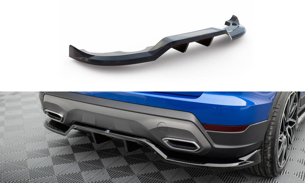 Maxton Design Street+ Mittlerer Diffusor RACE passend für Seat Arona FR Mk1 Facelift schwarz Hochglanz