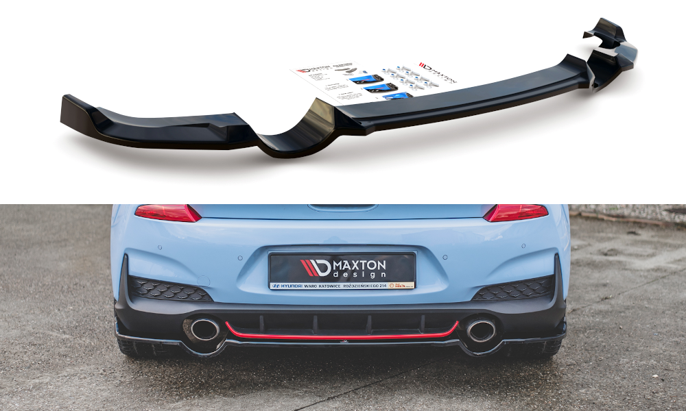 Maxton Design Heckansatz Hyundai I30 N Mk3 Hatchback schwarz Hochglanz für Hyundai I30 N Mk3