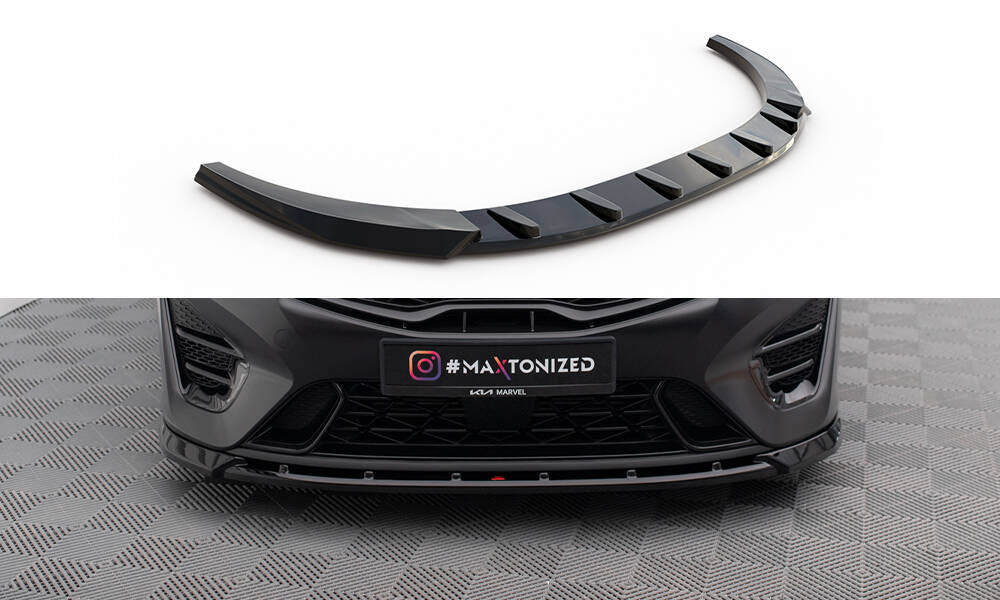 Maxton Design Street+ Spoilerlippe Front Ansatz V.2 passend für Kia Proceed GT Mk3 Facelift / Ceed GT / GT - Line Mk1 Facelift schwarz Hochglanz