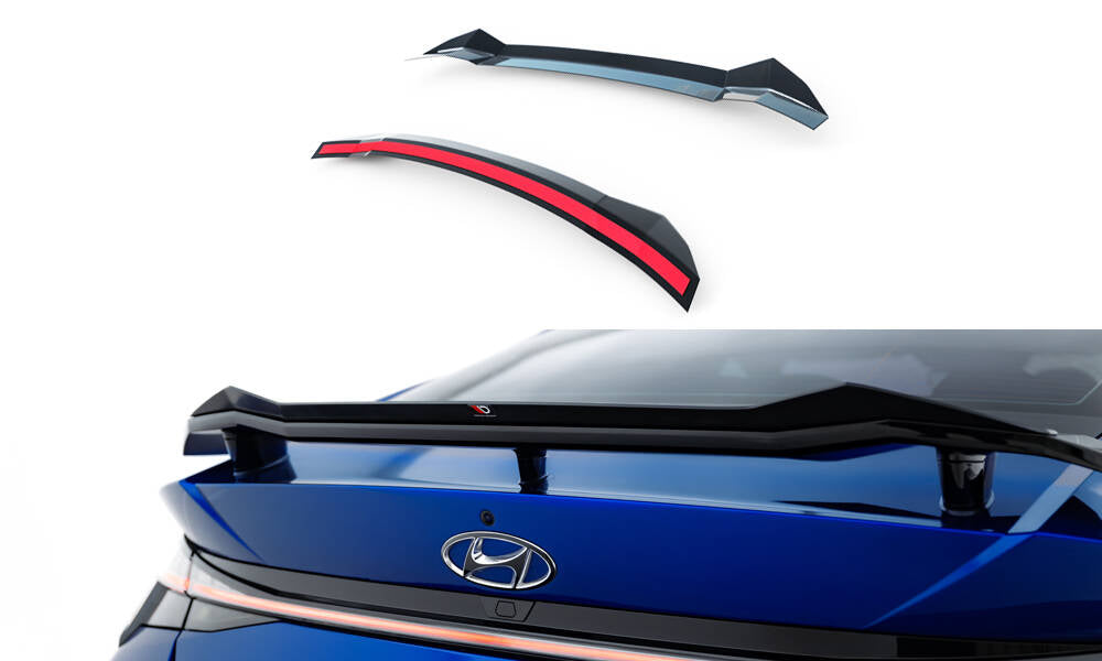 Maxton Design Spoiler CAP passend für Hyundai Elantra N Mk7 schwarz Hochglanz