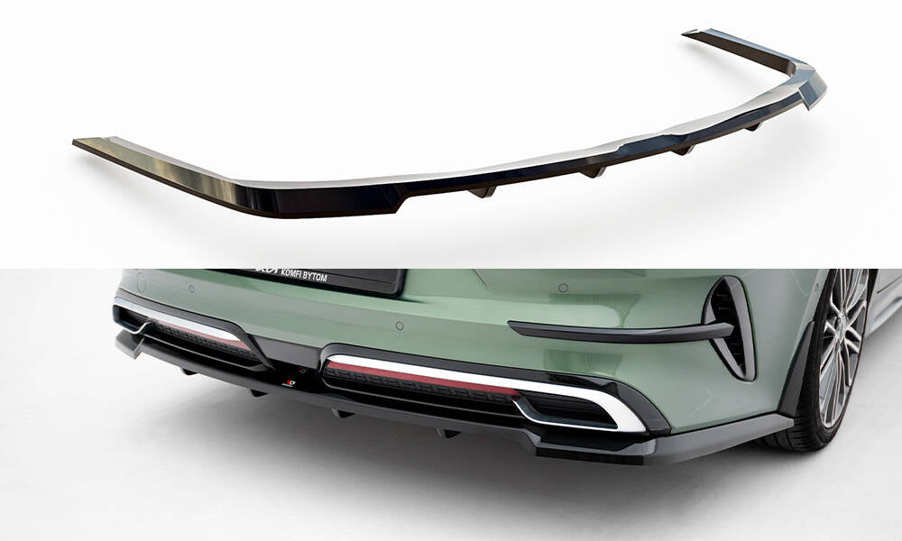 Maxton Design Street+ Mittlerer Diffusor RACE passend für Kia Proceed GT-Line Mk1 Facelift schwarz Hochglanz
