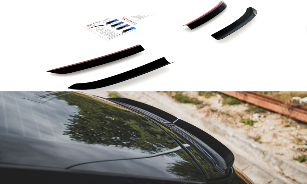 Maxton Design Spoiler CAP passend für Porsche Panamera Turbo 970 Facelift schwarz Hochglanz