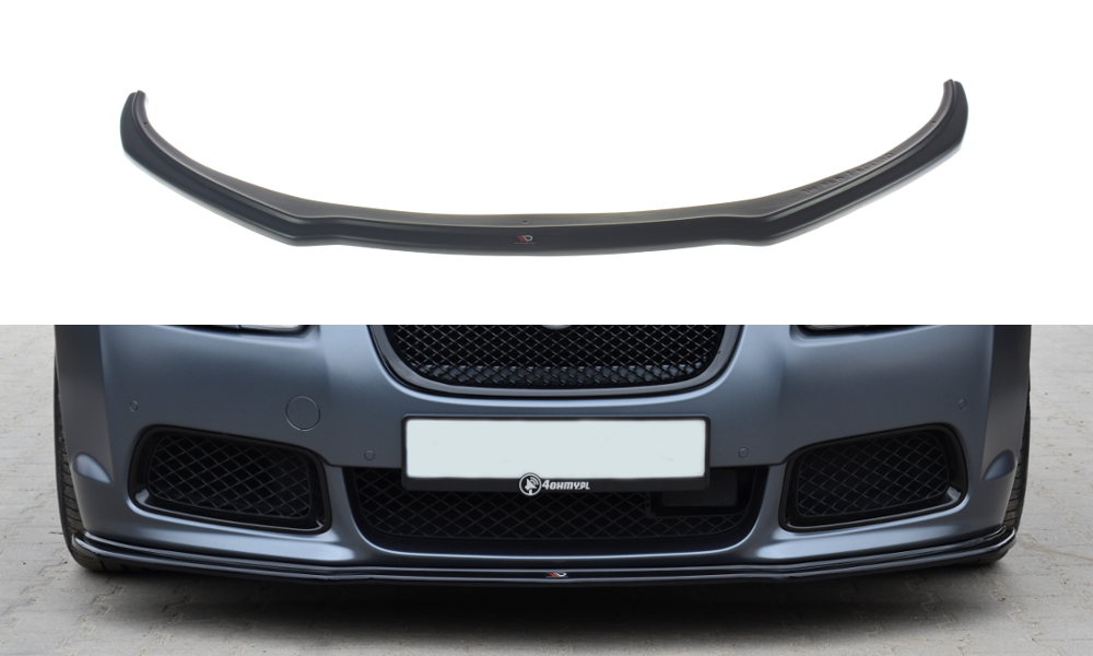 Maxton Design Street+ Spoilerlippe Front Ansatz V.1 passend für JAGUAR XF- R schwarz Hochglanz