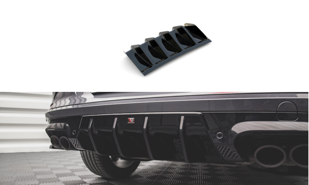 Maxton Design Diffusor Heck Ansatz V.1 passend für Cupra Formentor Mk1 / Mk1 Facelift schwarz Hochglanz