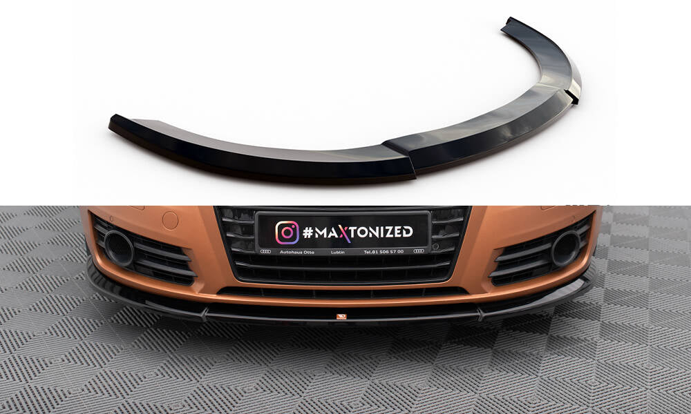 Maxton Design Street+ Spoilerlippe Front Ansatz V.1 passend für Audi A7 C7 schwarz Hochglanz