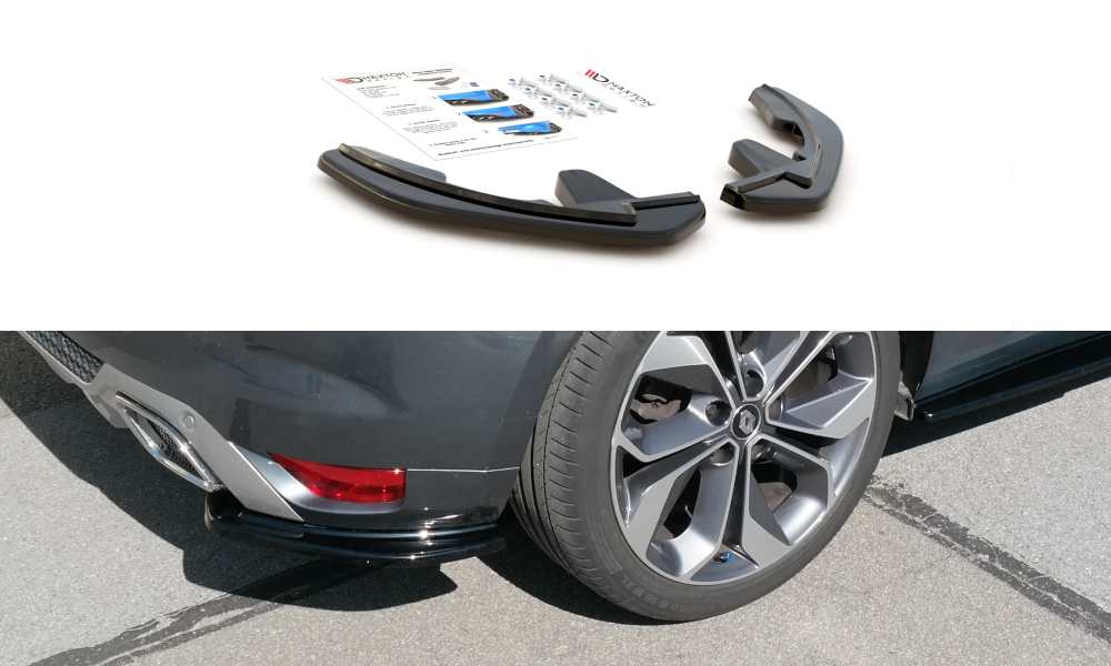 Maxton Design Heck Ansatz Flaps Diffusor passend für Renault Megane Mk.4 GT-Line schwarz Hochglanz