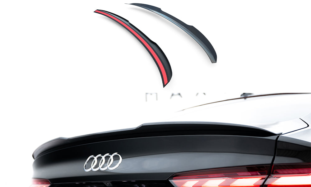 Maxton Design Spoiler CAP V.1 passend für Audi A5 F5 Sportback schwarz Hochglanz