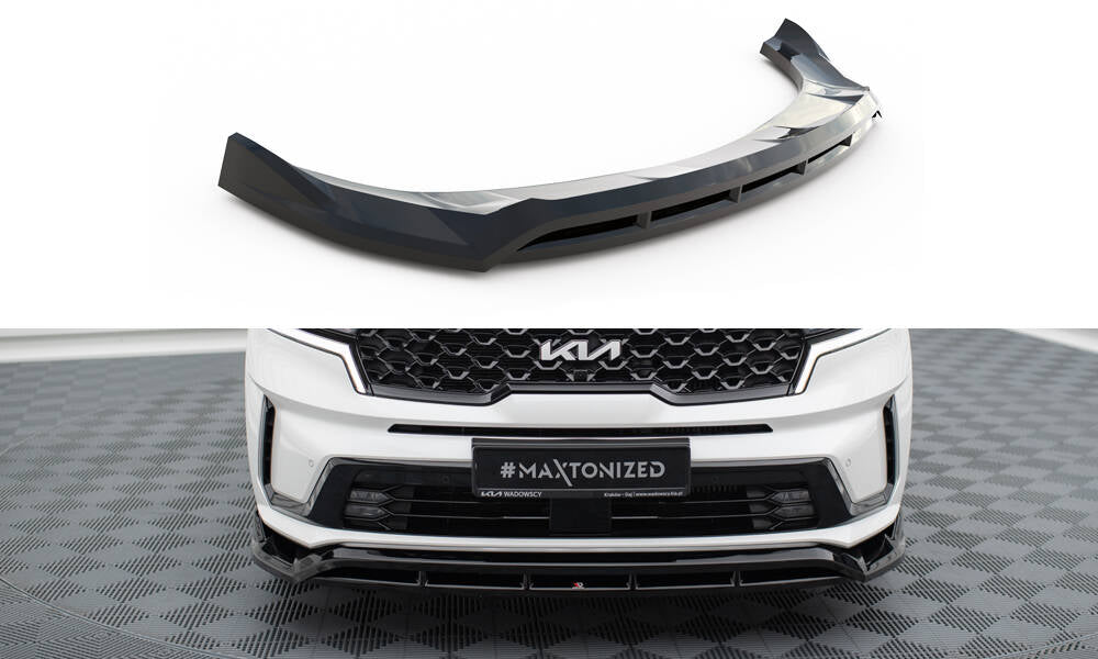Maxton Design Street+ Spoilerlippe Front Ansatz passend für Kia Sorento Mk4 schwarz Hochglanz