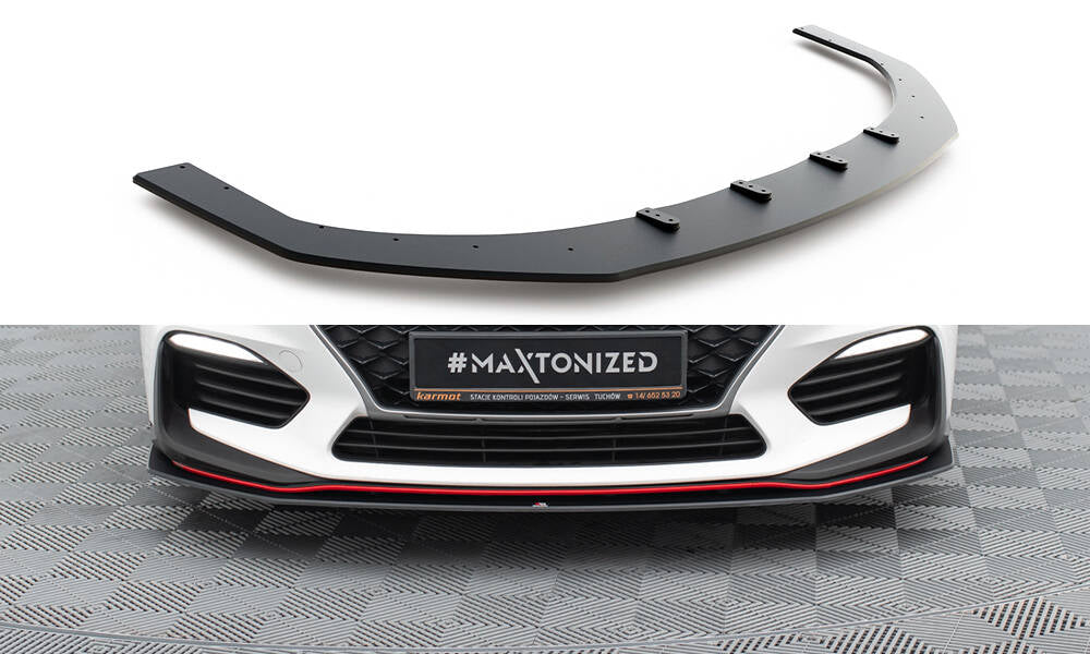 Maxton Design Street Pro Street+ Spoilerlippe Front Ansatz passend für Hyundai I30 N Mk3 Hatchback / Fastback