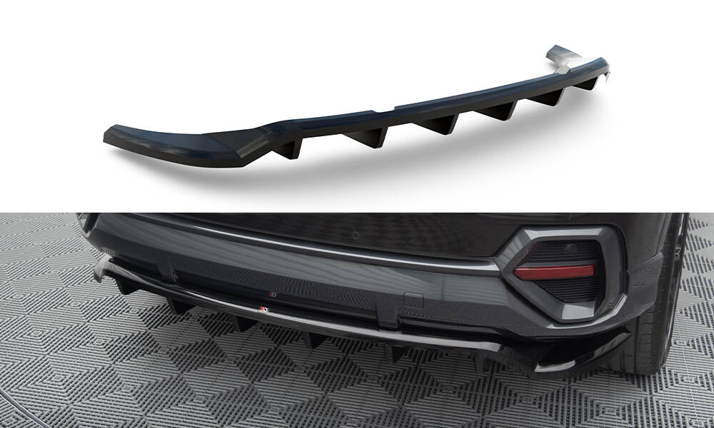 Maxton Design Street+ Mittlerer Diffusor RACE passend für Audi Q3 Sportback F3 schwarz Hochglanz