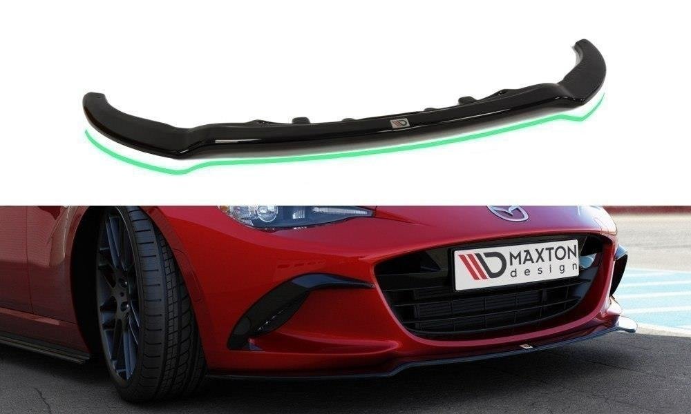 Maxton Design Street+ Spoilerlippe Front Ansatz V.2 passend für Mazda MX-5 ND (Mk4) schwarz Hochglanz