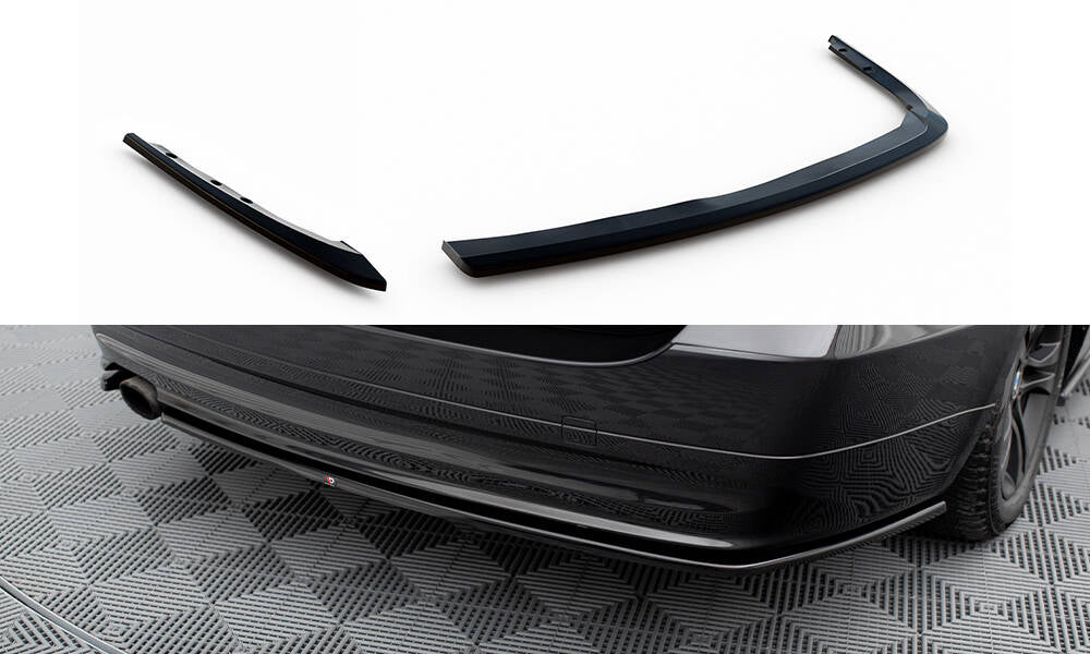 Maxton Design Heck Ansatz Flaps Diffusor passend für BMW 3er Touring E91 schwarz Hochglanz
