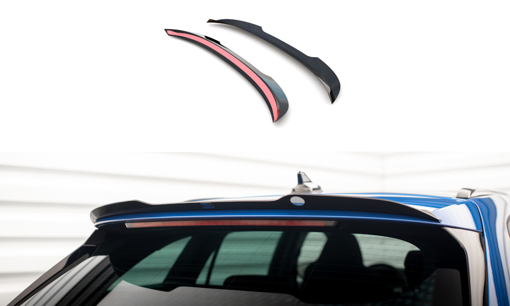 Maxton Design Spoiler CAP passend für Skoda Octavia Combi Standard / RS Mk4 / Mk4 Facelift schwarz Hochglanz