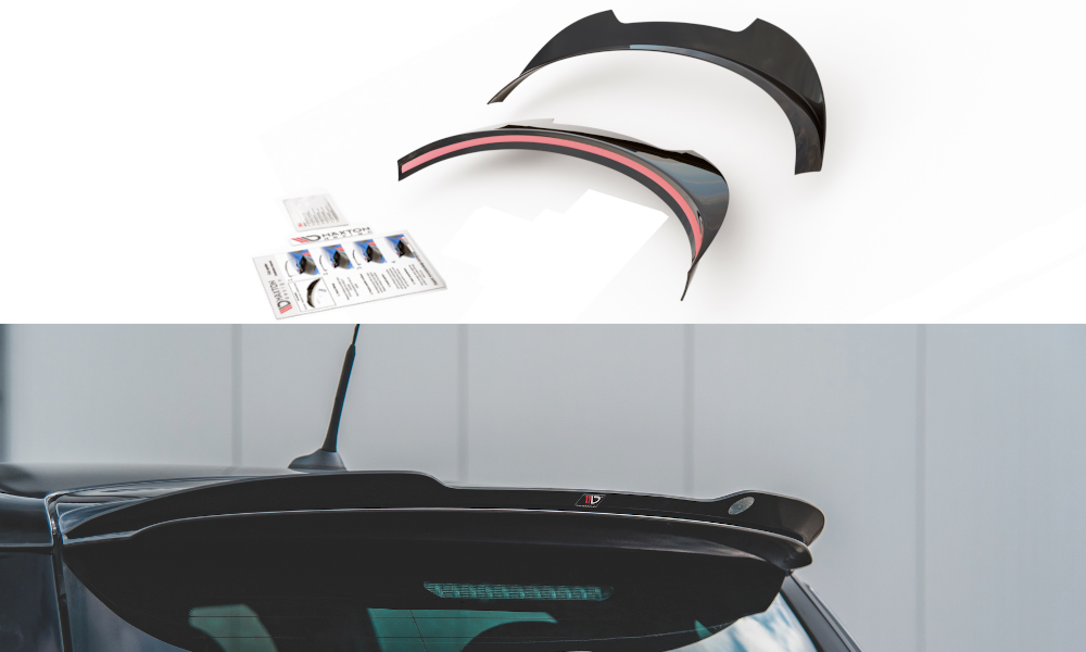 Maxton Design Spoiler CAP passend für Mini Countryman Mk1 JCW schwarz Hochglanz