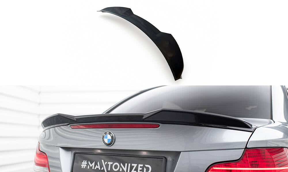 Maxton Design Spoiler CAP 3D passend für BMW 1er M-Paket E82 schwarz Hochglanz
