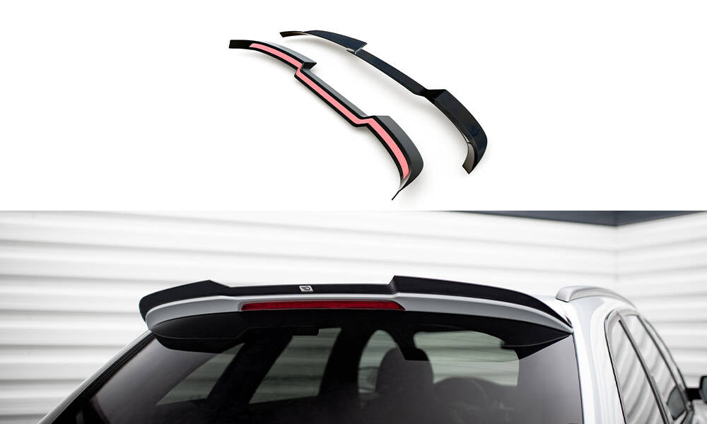 Maxton Design Spoiler CAP passend für Audi A4 Competition Avant B8 Facelift schwarz Hochglanz