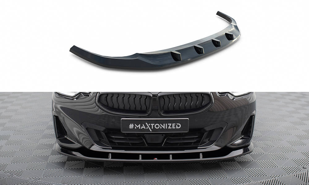 Maxton Design Street+ Spoilerlippe Front Ansatz V.1 passend für BMW 2 Coupe G42 schwarz Hochglanz