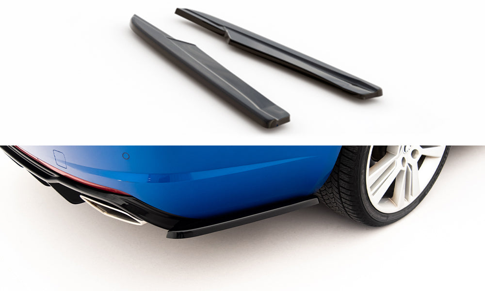 Maxton Design Heck Ansatz Flaps Diffusor V.2 passend für Skoda Octavia RS Mk3/Mk3 FL Hatchback/Kombi schwarz Hochglanz