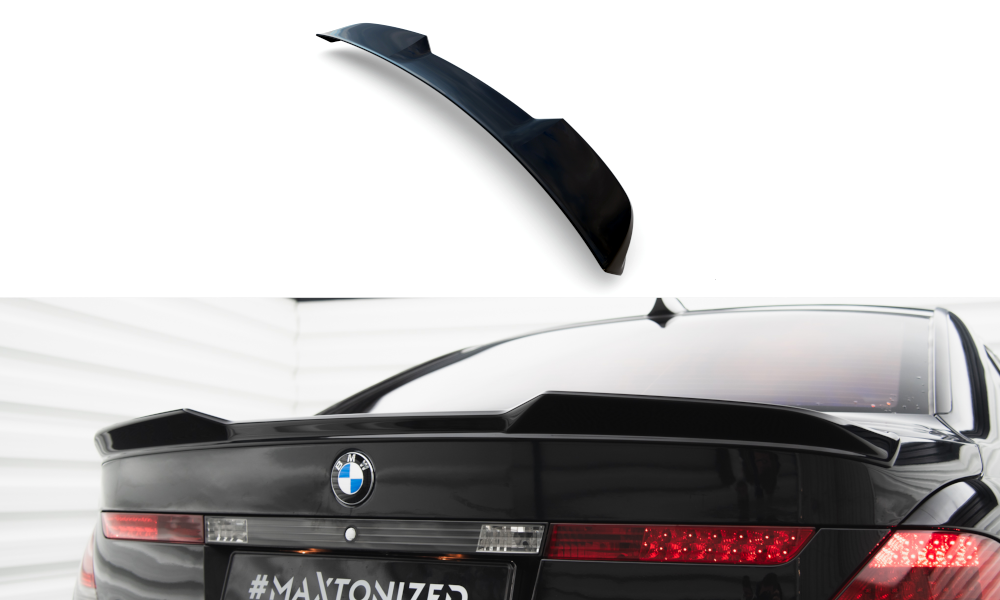Maxton Design Spoiler CAP 3D passend für BMW 7 E65 schwarz Hochglanz