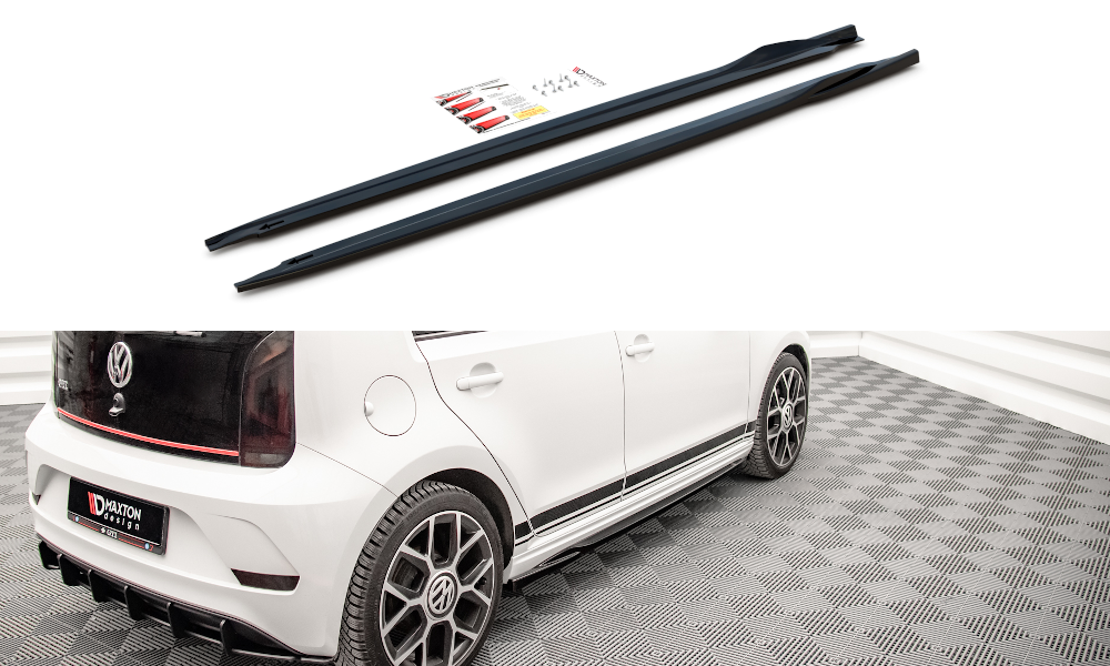 Maxton Design Street+ Seitenschweller Leisten passend für VW Up GTI schwarz Hochglanz