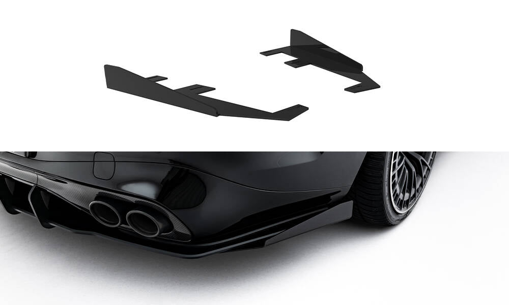 Maxton Design Hintere Seiten Flaps passend für Mercedes-AMG CLE 53 C236 schwarz Hochglanz
