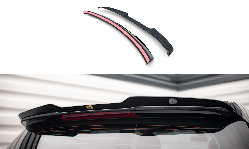 Maxton Design Spoiler CAP passend für Mercedes-Benz B W246 Facelift schwarz Hochglanz