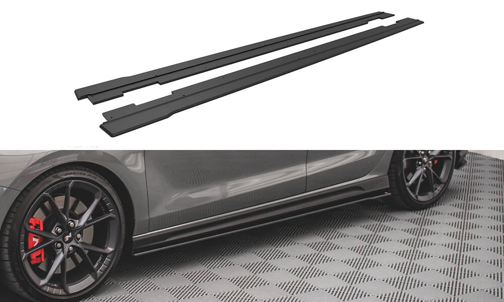 Maxton Design Street Pro Street+ Seitenschweller Leisten V.2 passend für Hyundai I30 N / N-Line Hatchback / Fastback Mk3 / Mk3 Facelift