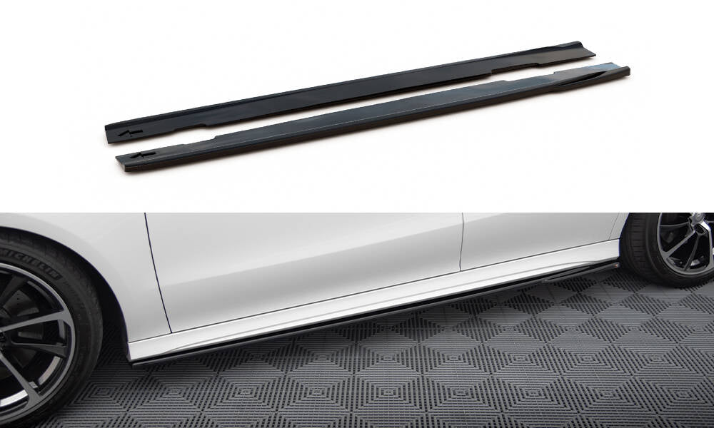 Maxton Design Street+ Seitenschweller Leisten passend für Mercedes-Benz CLA AMG-Line C118 schwarz Hochglanz