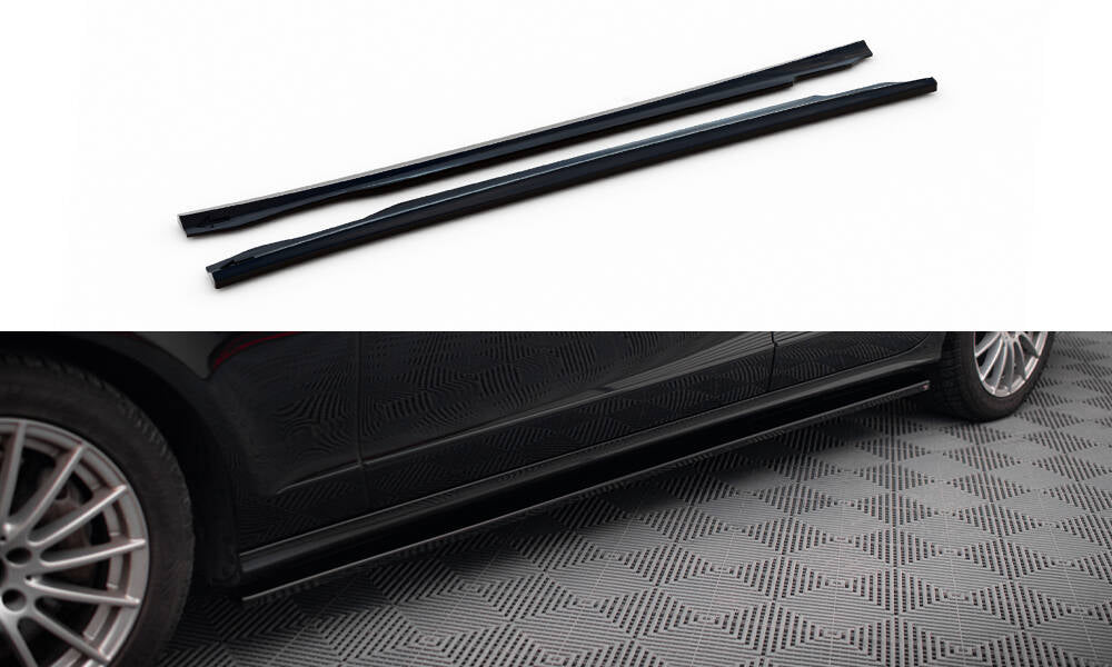Maxton Design Street+ Seitenschweller Leisten V.2 passend für Mercedes-Benz CLS C218 / C218 Facelift schwarz Hochglanz