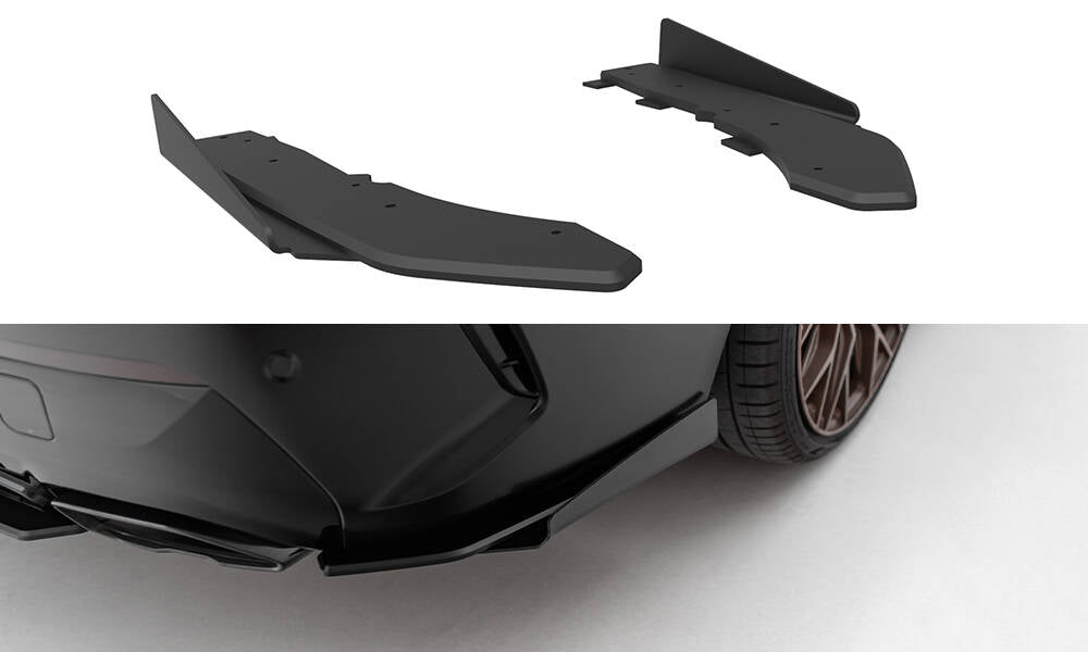 Maxton Design Street Pro Heck Ansatz Flaps Diffusor + Flaps passend für BMW M440i G22 / G23 / G22 Facelift / G23 Facelift schwarz Hochglanz