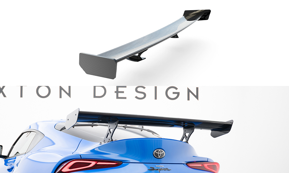 Maxton Design Carbon Spoiler With External Brackets Uprights Toyota Supra Mk5 für Toyota Supra Mk5