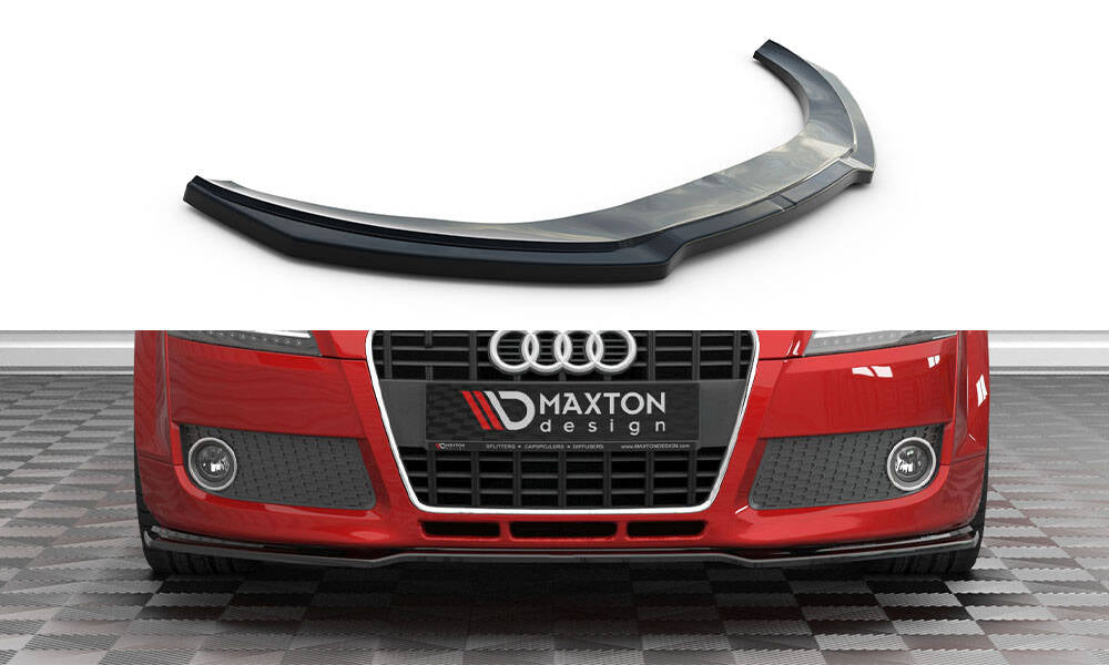 Maxton Design Street+ Spoilerlippe Front Ansatz V.2 passend für Audi TT 8J schwarz Hochglanz