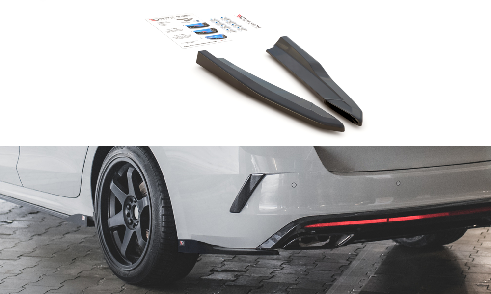 Maxton Design Heck Ansatz Flaps Diffusor V.2 passend für Skoda Octavia RS Combi / Liftback Mk4 / Mk4 Facelift schwarz Hochglanz