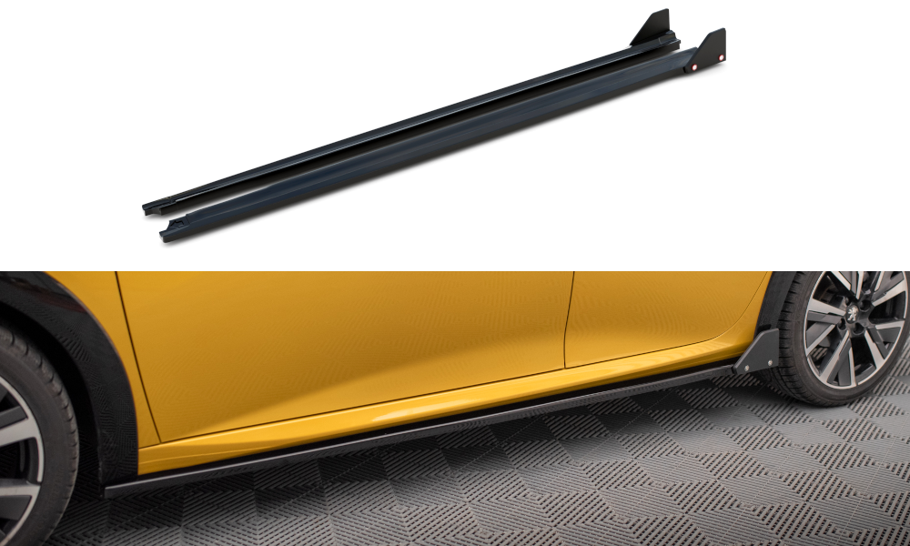 Maxton Design Seitenschweller Ansatz für + Flaps Peugeot 208 GT Mk2