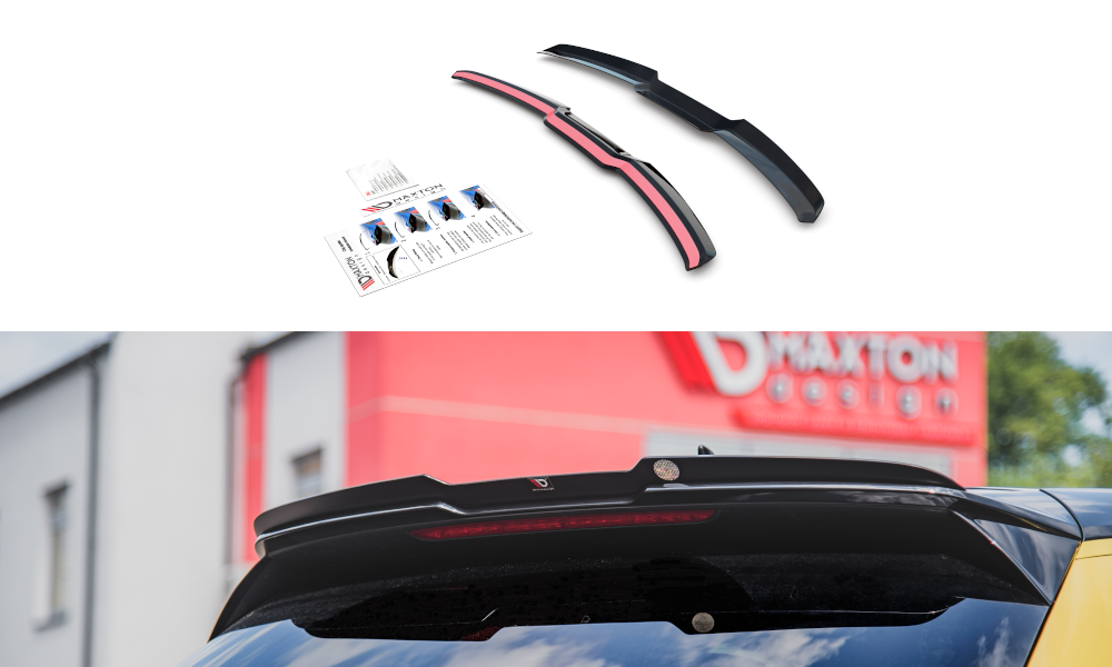 Maxton Design Spoiler CAP passend für Audi A1 S-Line GB schwarz Hochglanz