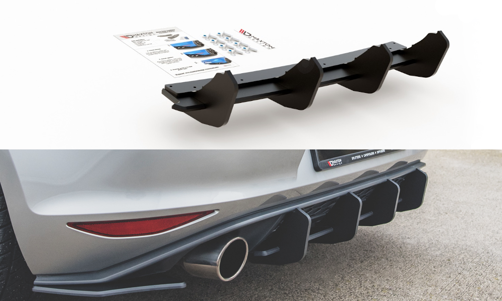 Maxton Design Robuste Racing Heckschürze V.2 passend für VW Golf 7 GTI