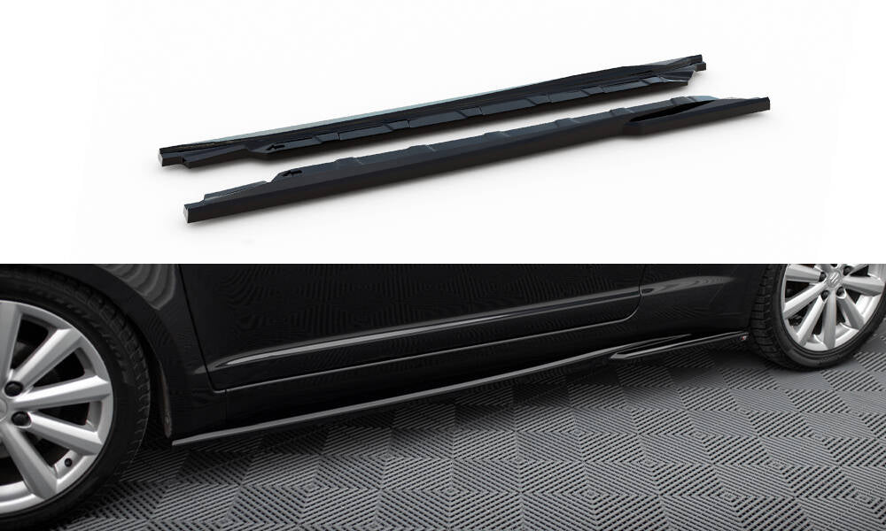 Maxton Design Street+ Seitenschweller Leisten passend für Suzuki Swift Sport Mk4 schwarz Hochglanz