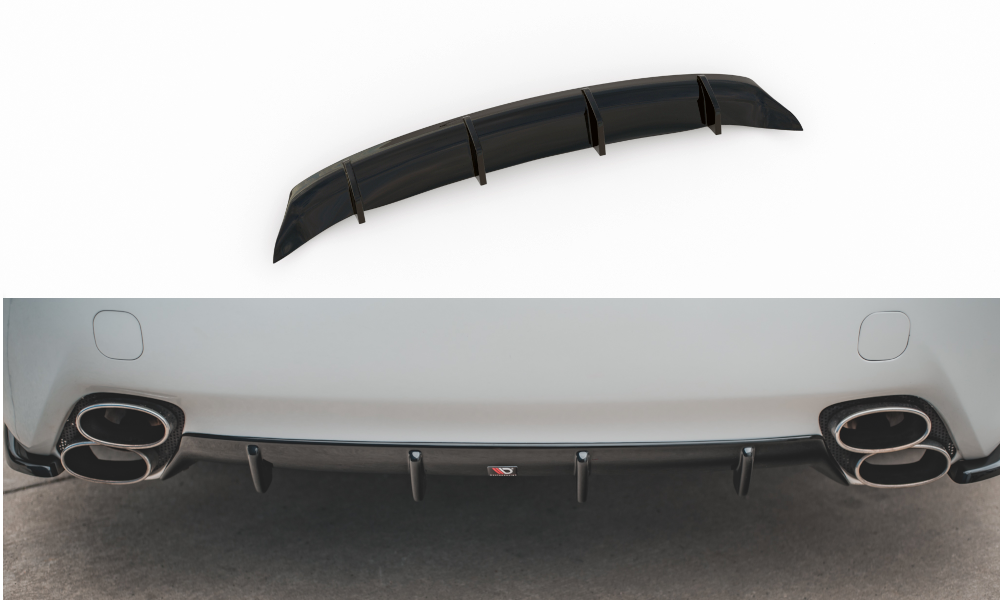 Maxton Design Diffusor Heck Ansatz passend für Lexus IS F Mk2 schwarz Hochglanz